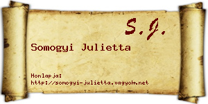 Somogyi Julietta névjegykártya